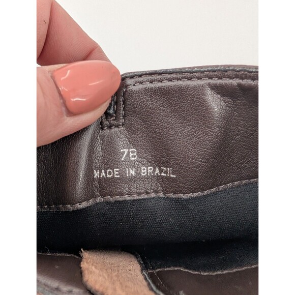 Talbots Layla Chocolate Brown Leather Low-Heel Square Toe Buckle Boots Size 7 - Picture 8 of 8